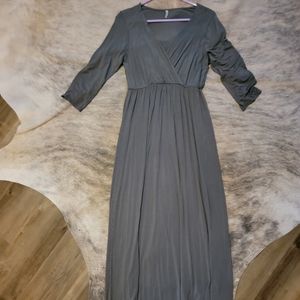 Gray maternity dress